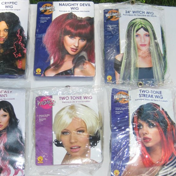 New In Bag    Bundle of 6 Halloween Wigs main image 9